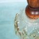 1970s brutalist glass pendant, vintage Swedish pendant.
