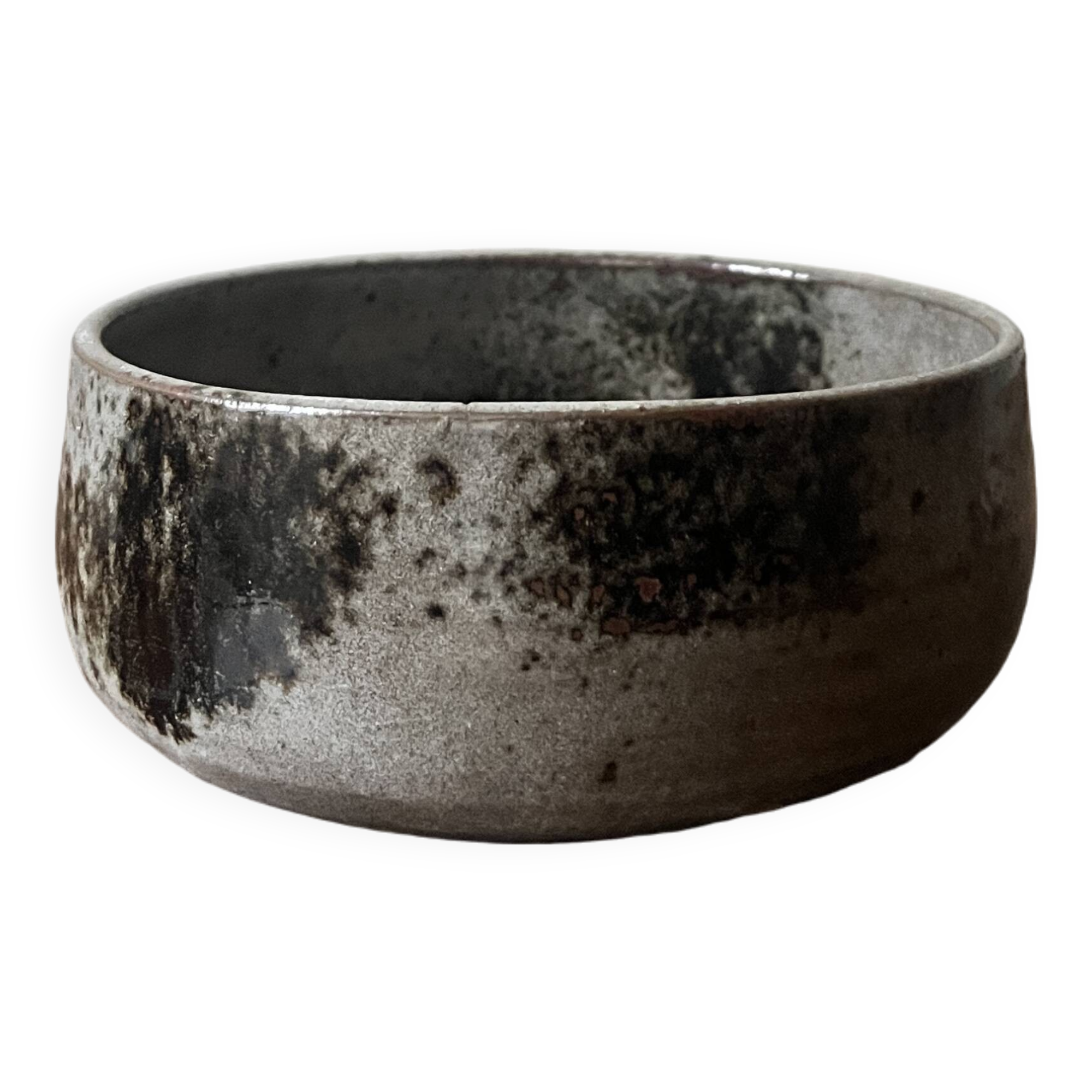 Large bowl in Loir stoneware, enamelled and signed by Chantal and Thierry Robert, 1960/1970