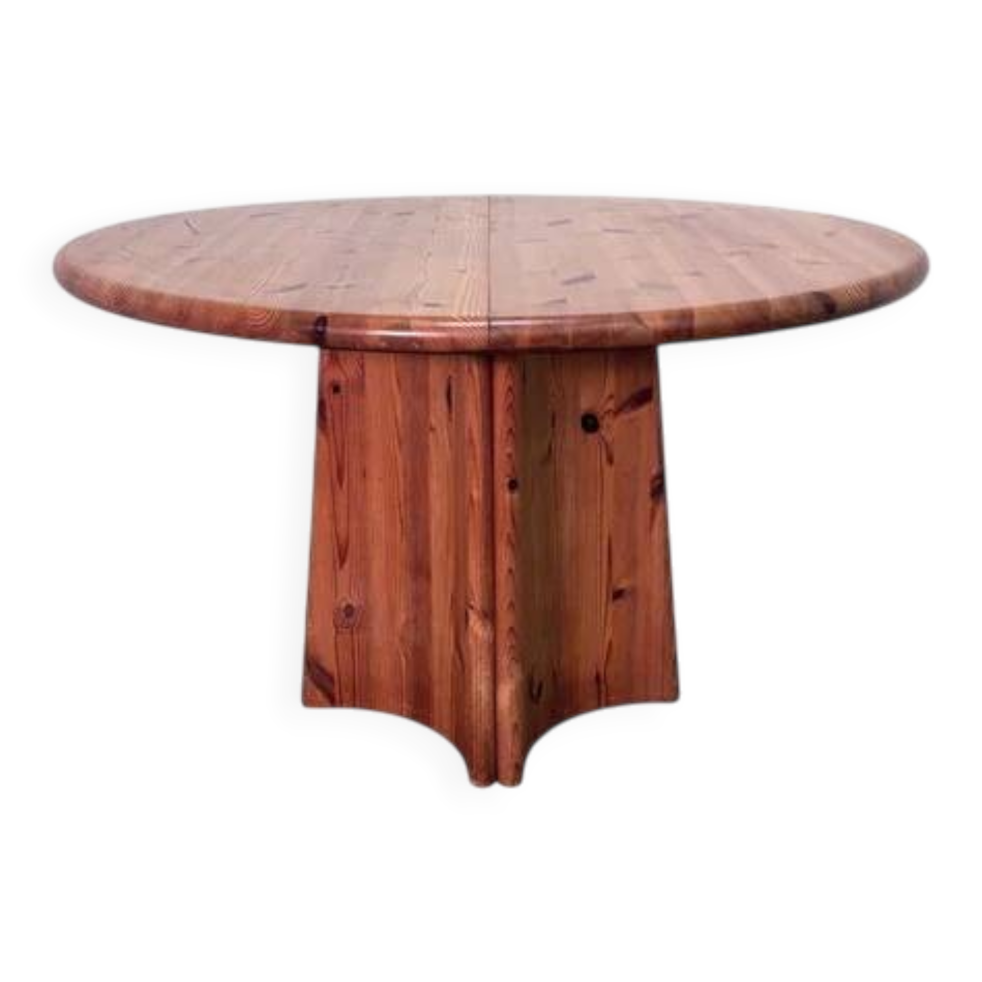 Glostrup solid pine, round / oval dining table, 1970s