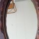 Brutalist antique mirror in solid wood from the 1950s/60s.