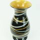 Vase ouest-allemand des années 1950, modèle scheurich 215-33, décor à rayures, fond noir