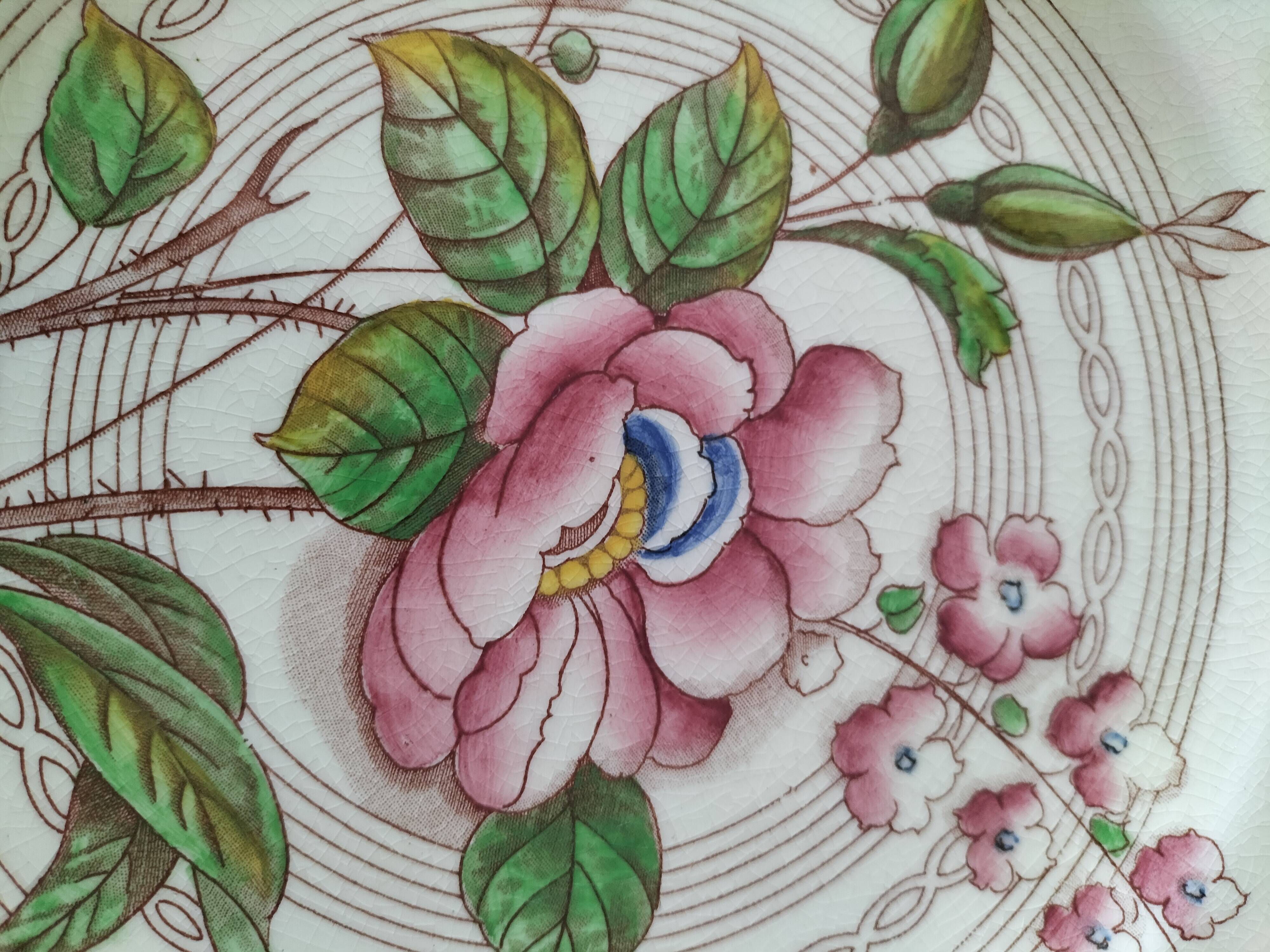 Vintage English Crown Ducal plate - floral decoration