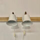 Paire d'appliques blanches design 1950.