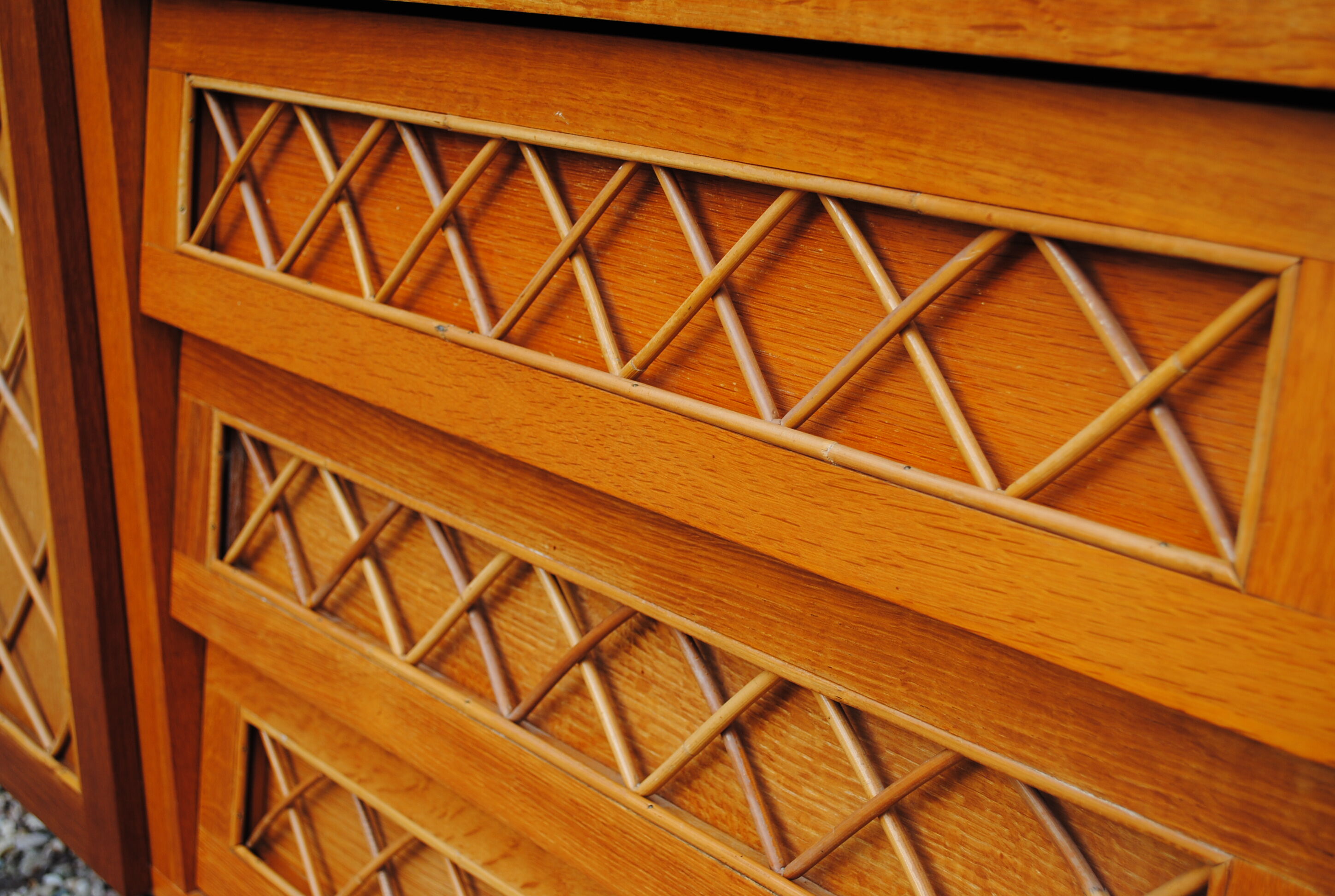 Cabinet rattan vintage year 60