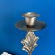 Set of 2 Art Deco Style Metal Candlesticks - Elegant and Vintage Candle Holders