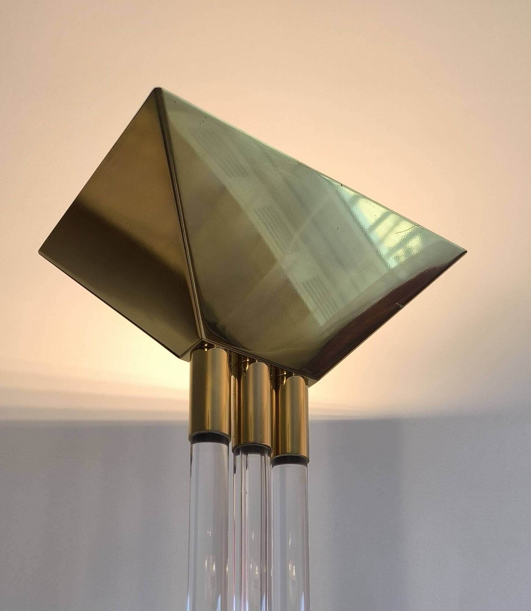 Magnificent and rare german floor lamp signed vereinigte werkstätten