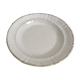 Niderviller hollow round dish in white earthenware bordered gold