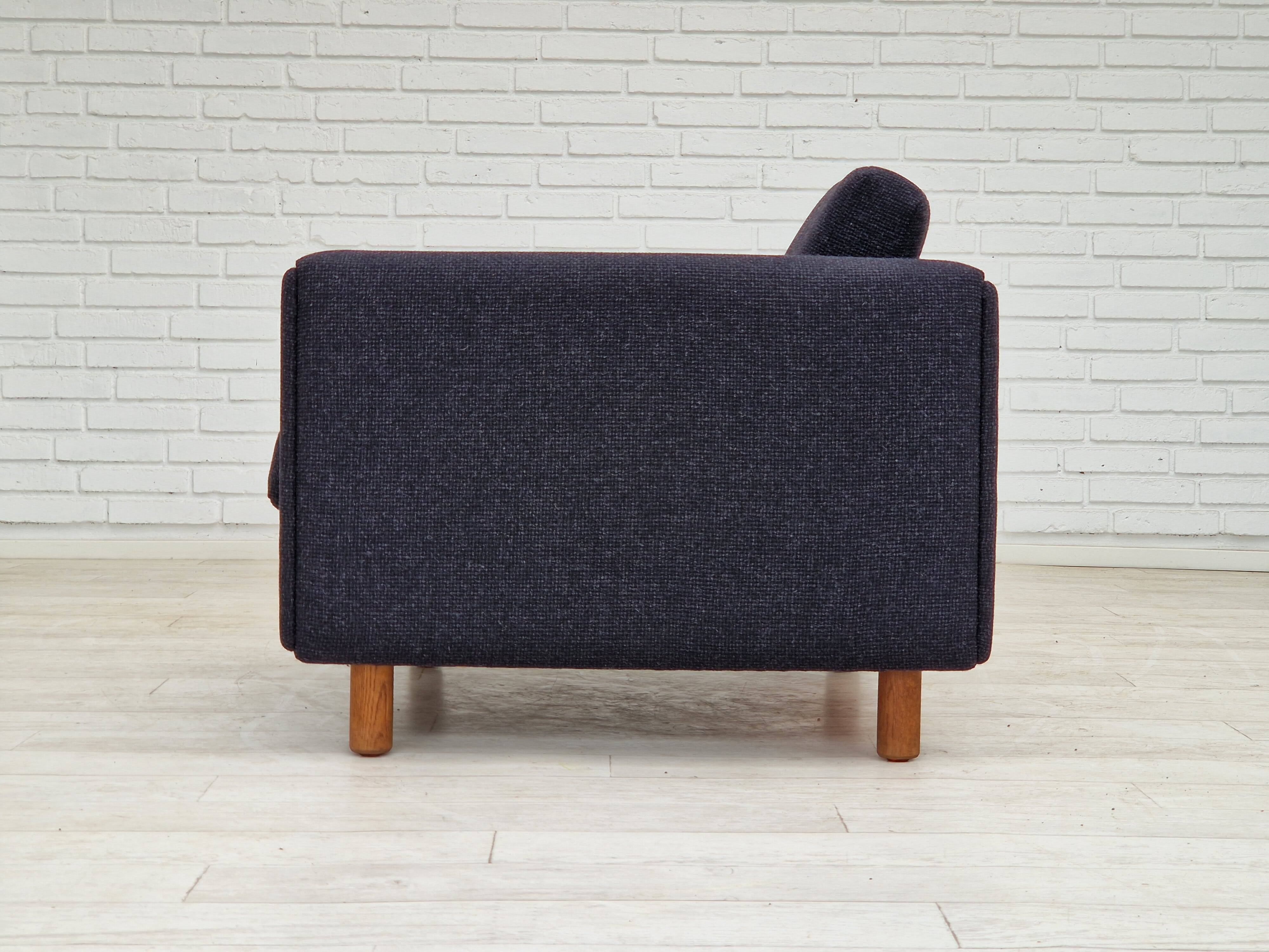 1970s, Danish design by H.J. Wegner, reupholstered armchair, model GE300.