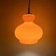Lampe suspendue vintage Peill & Putzler, plafonnier orange, ère spatiale