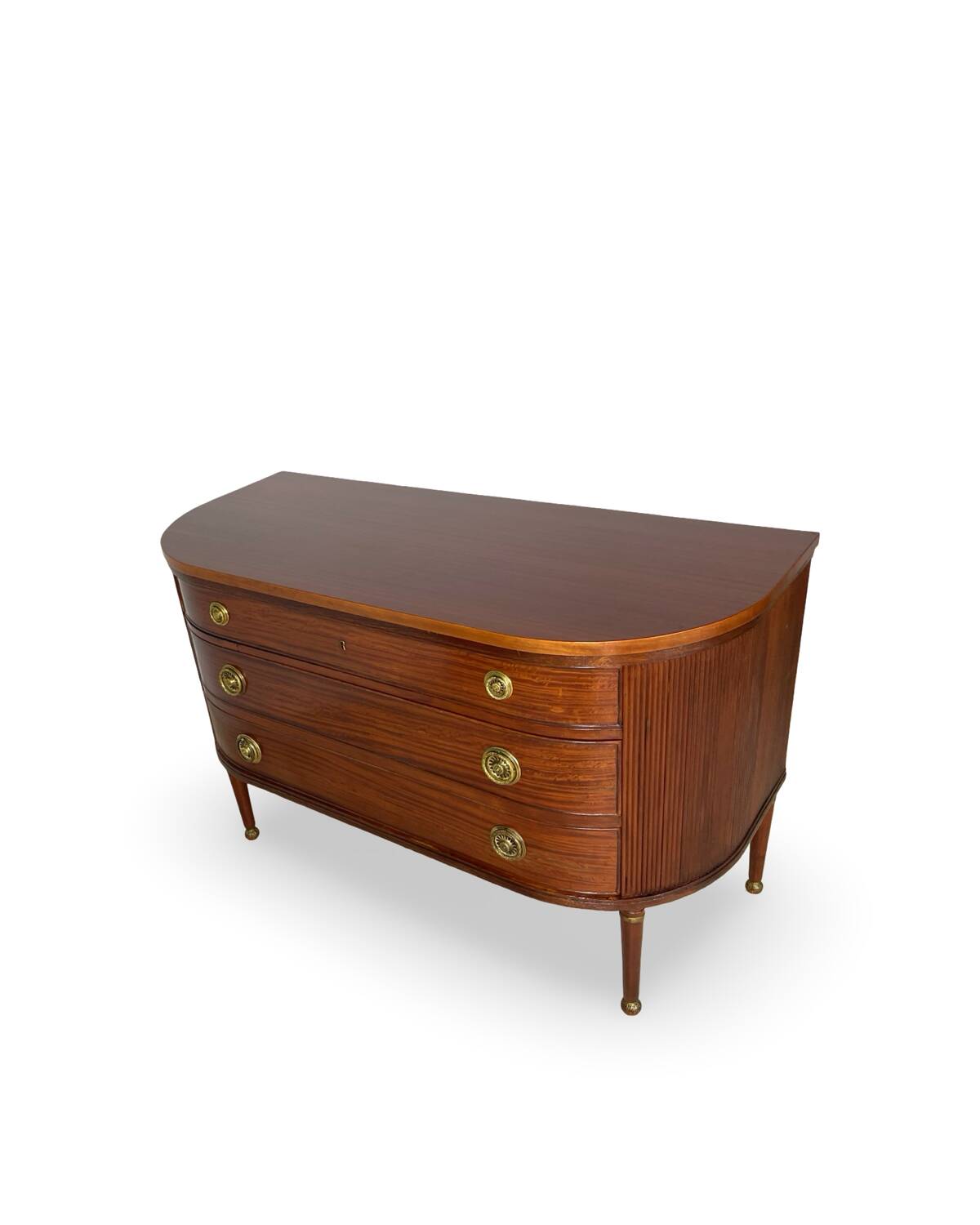 Large half-moon shaped chest of drawers/hall console, 1930s/1940s.