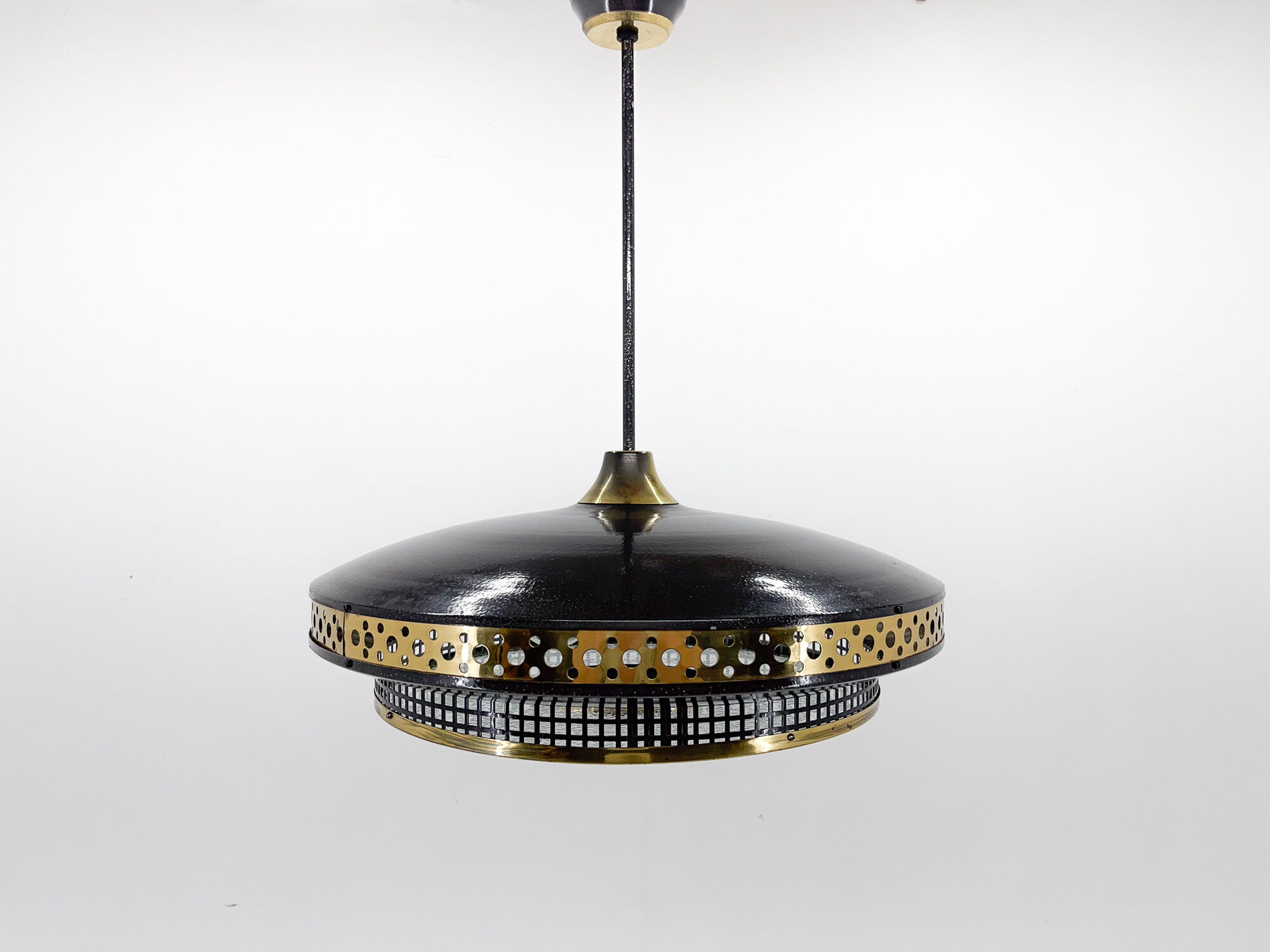 Space Age Metal Pendant by LUDIB Bratislava, Czechoslovakia, 1960's
