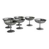6 Letang Remy stainless steel footed bowls