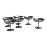 6 coupelles sur pied en inox Letang Remy