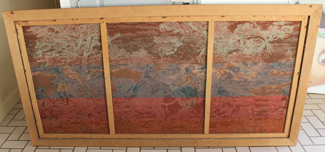 Tapestry framed wood