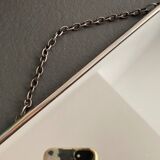 Vintage barber mirror and chain