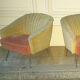 Design club Chair Italian years 50-60 bi color