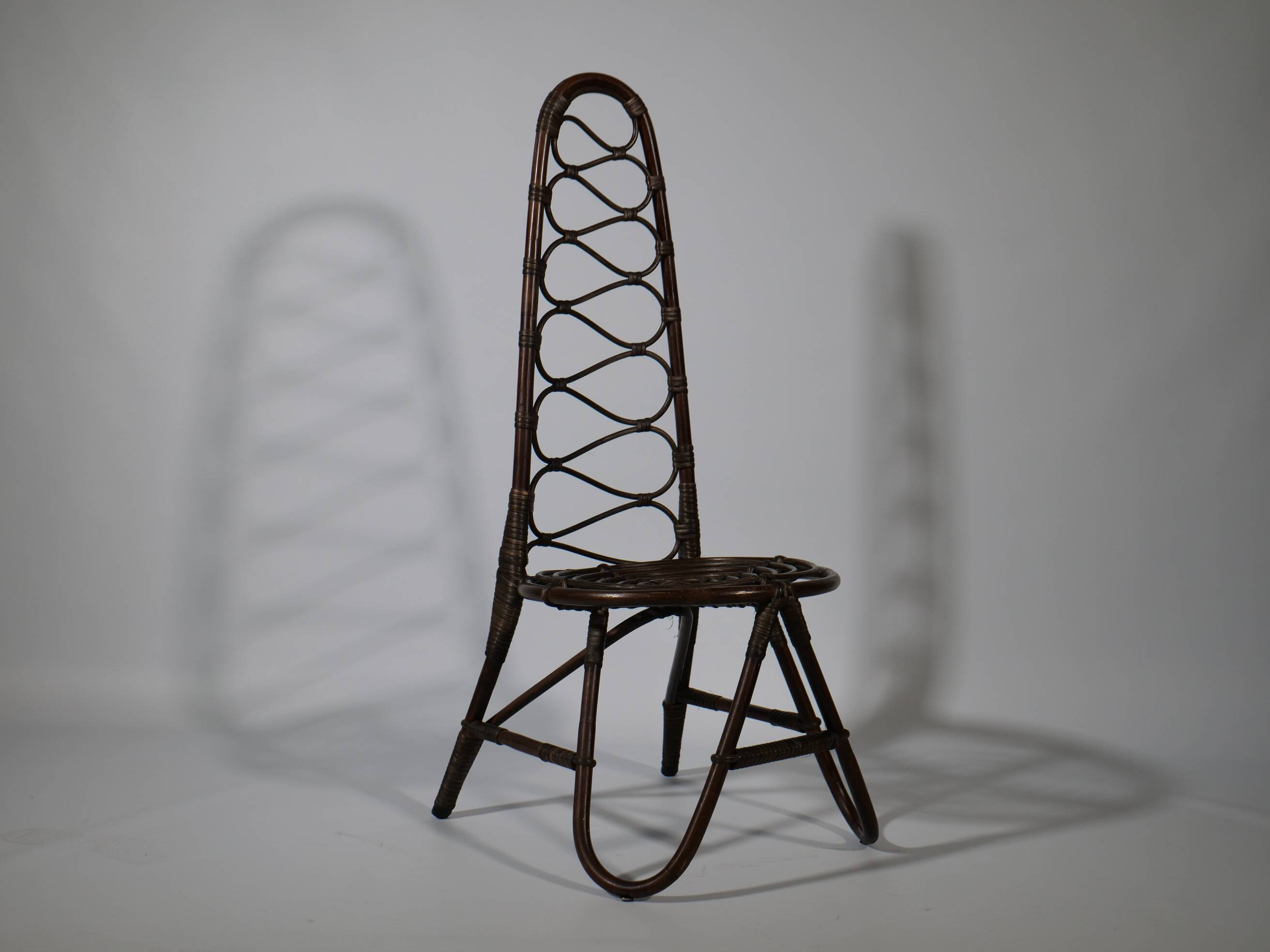 Chaise Haute en Bambou par Dirk Van Sliedrecht pour Rohe Noordwolde, 1950s