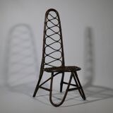 Chaise Haute en Bambou par Dirk Van Sliedrecht pour Rohe Noordwolde, 1950s