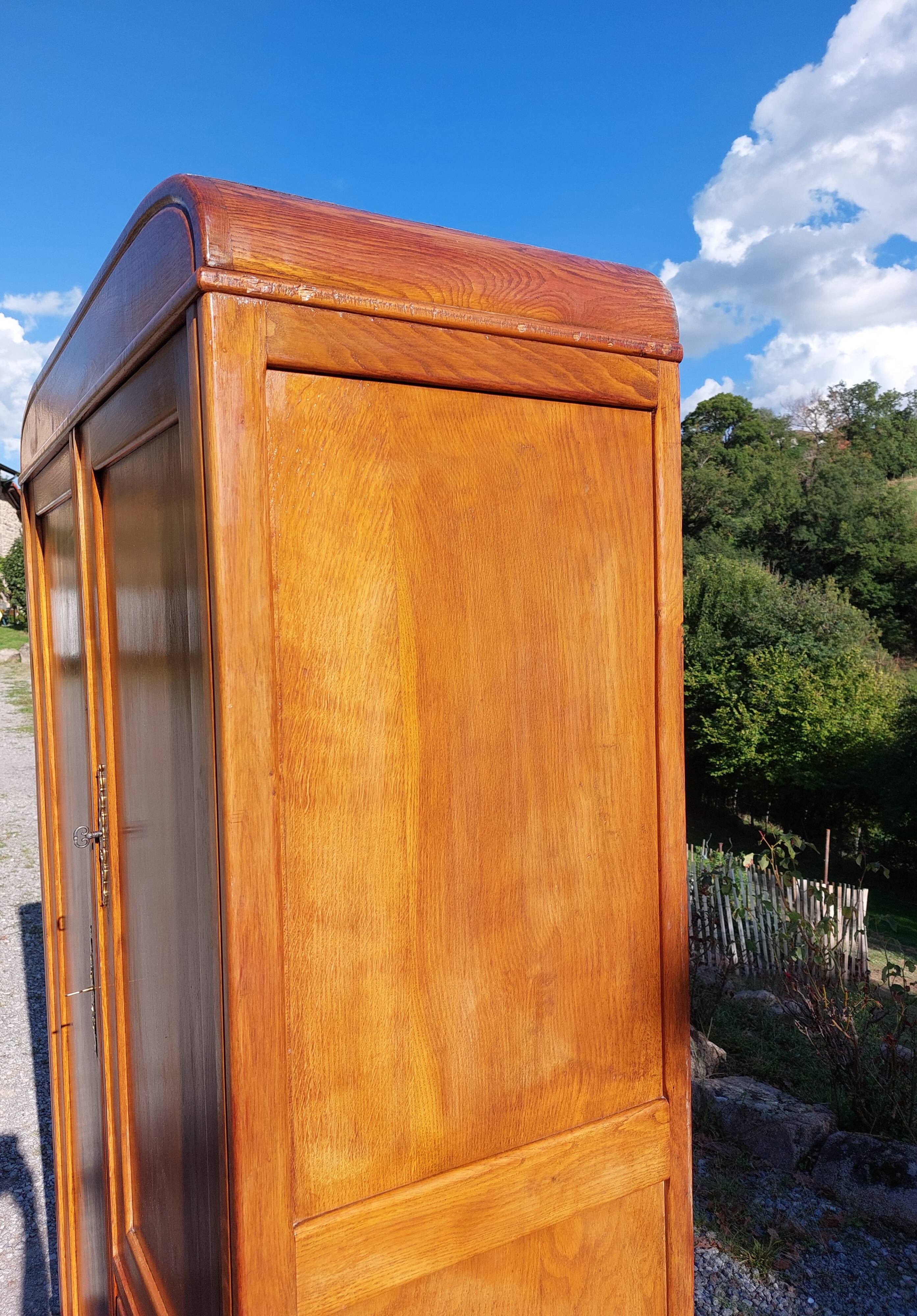 Parisian wardrobe, triple function (wardrobe, chest of drawers, cupboard), 1940s.