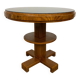 Art Deco game table with a black glass top.