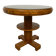Art Deco game table with a black glass top.