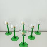 Set of 6 Luminarc white wine glasses