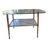 Table en verre vintage