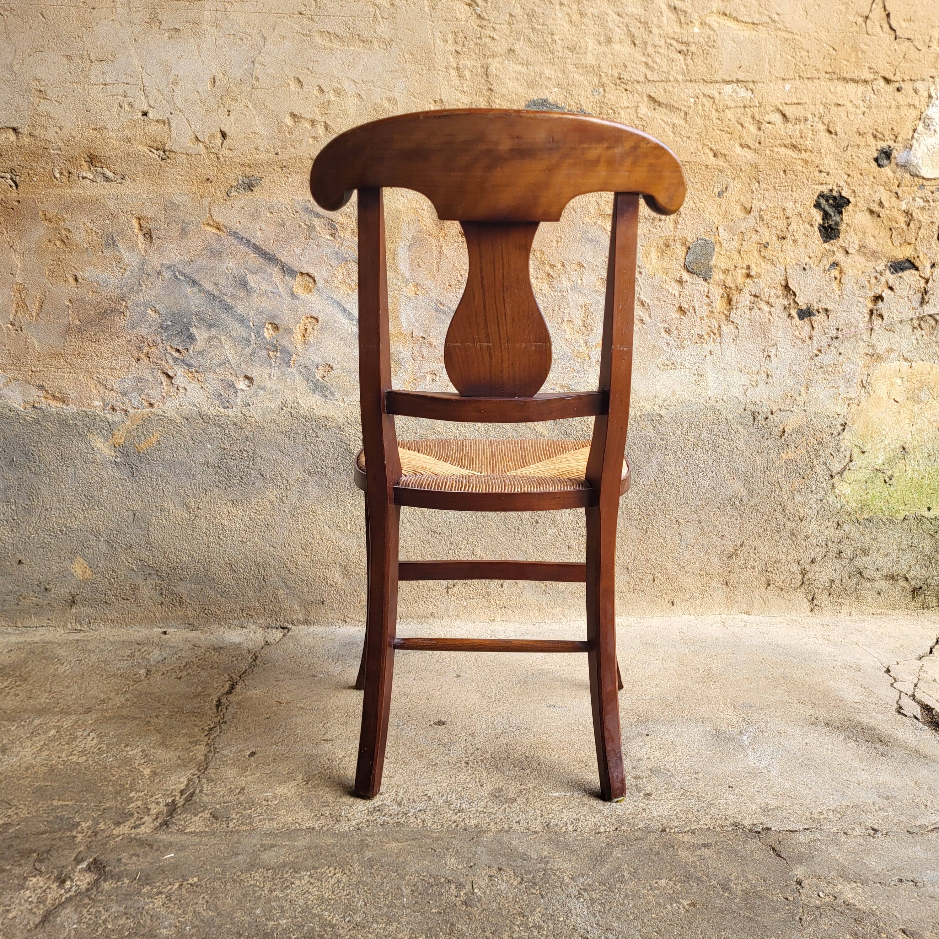 Directoire style cherry wood chair
