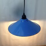 Hanging blue enamelled plate