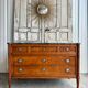 Louis XVI style chest of drawers in elm burl