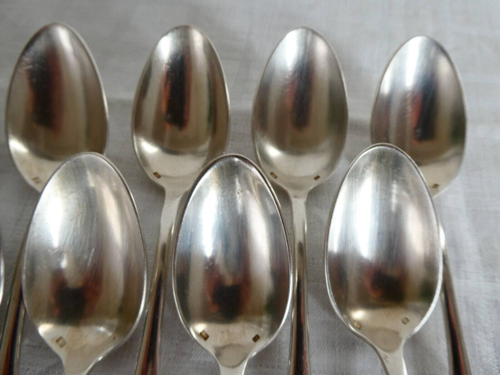 12 Silver-plated metal teaspoons 18 grs, Uniplat model
