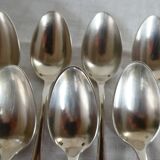 12 Silver-plated metal teaspoons 18 grs, Uniplat model