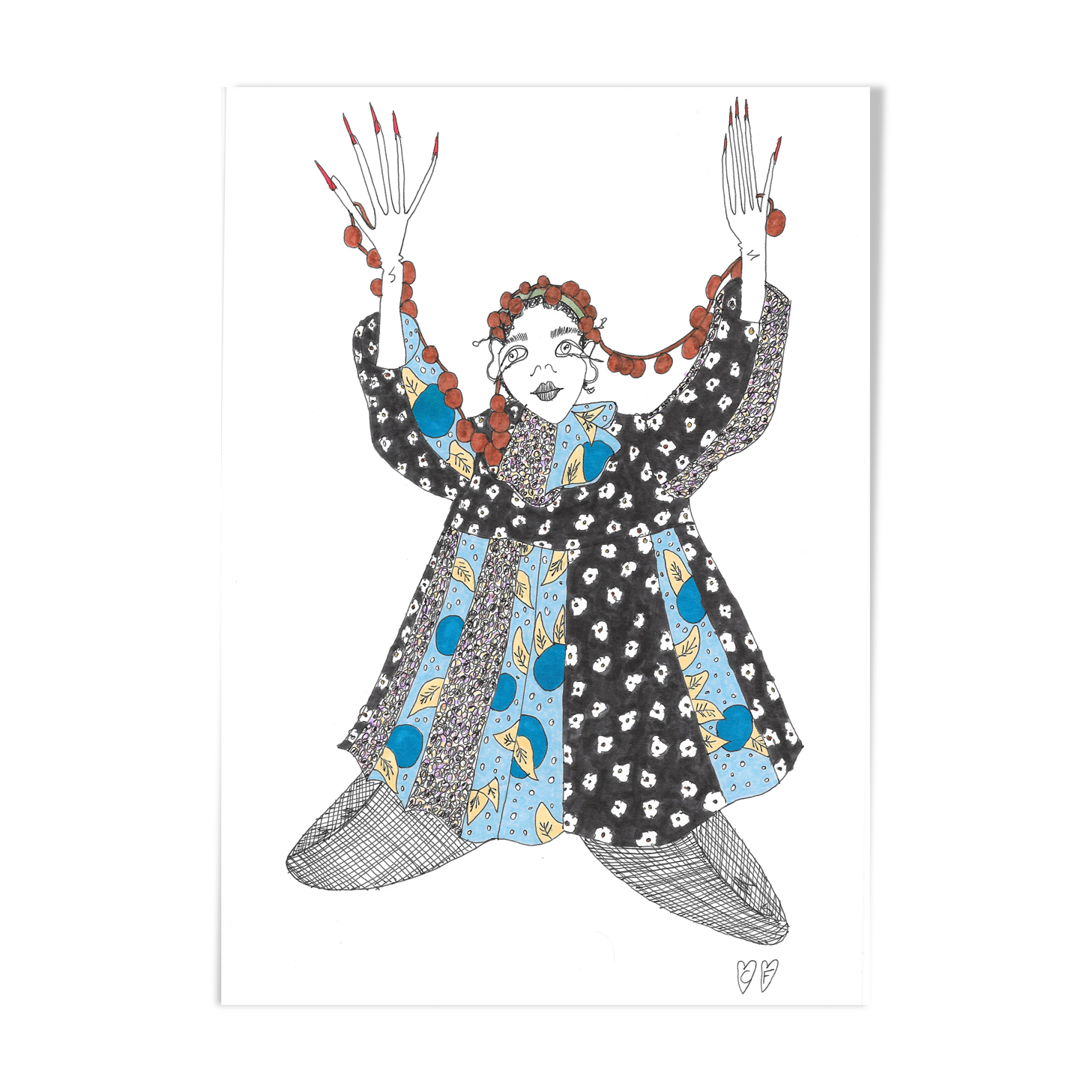 The illustrated girl Charlotte Knwoles London
