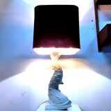 Hollywood regency koi fish table lamp, Italy 1970s