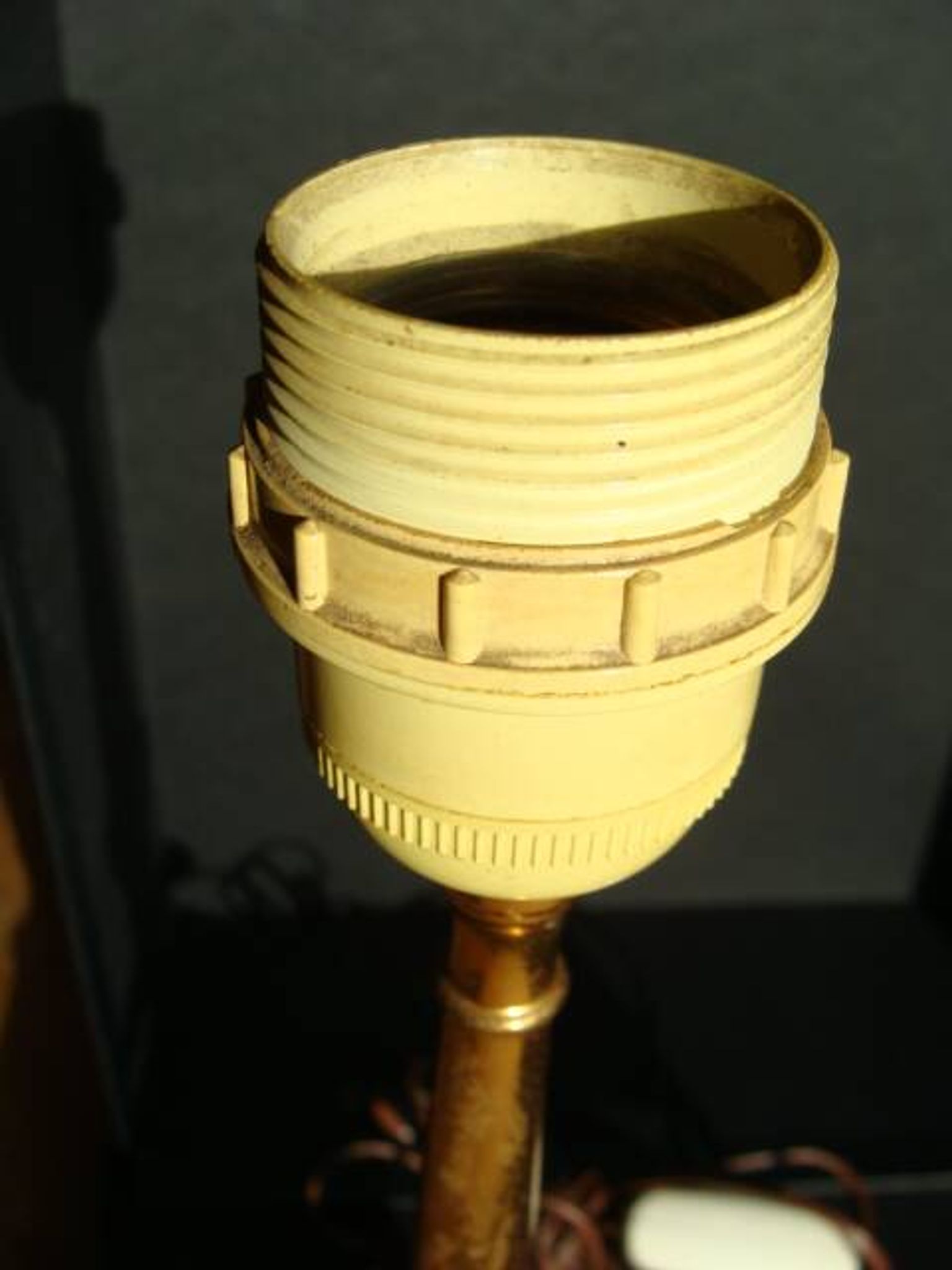 Pied de lampe colonne vintage / onyx