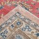 Tapis persan vintage en laine noué main, rouge, motifs floraux, 291x384 cm