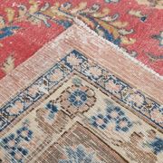 Tapis Persan Vintage Laine Noué Main, Rouge, Motifs Floraux, 291x384Cm
