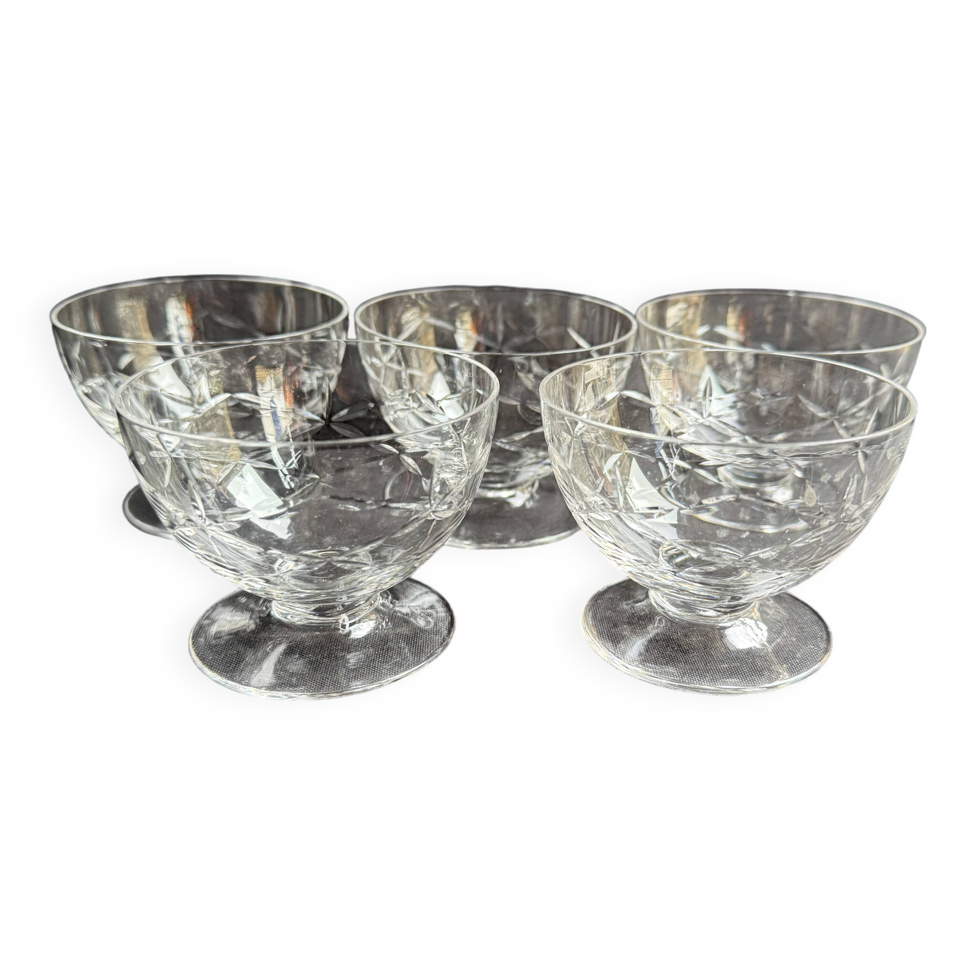5 Wine glasses – Daum Nancy France