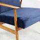 Armchair 'Lis', 1970s navy blue design by Henryk Lis