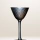 Set of six hammered metal goblets.