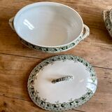 Large old tureen in iron earth, model Murier de Saint amand