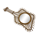 The vintage guitar rattan mirror.
