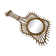The vintage guitar rattan mirror.