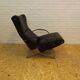 Tecno P40 chaise longue  , cuir noir