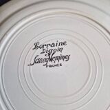 Set of 6 Digoin Sarreguemines dessert plates, Lorraine model