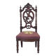 Napoleon III nurse chair, blackened wood and canvas