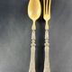 Salad service silver handles Regency decoration with cherub heads