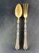 Salad service silver handles Regency decoration with cherub heads