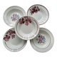 Set de 5 assiettes creuses dépareillées en faience de Saint Amand et Moulin des Loup