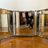 Triptych mirror or barber's mirror